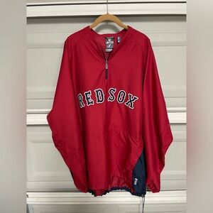 MLB Boston Red Sox Majestic Cool Base 1/4 Zip Windbreaker Size XXL